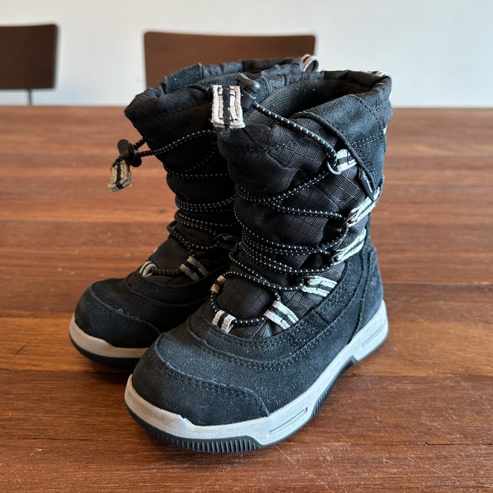 Timberland Toddler Winter Snow Boots Black Insulated Waterproof Kids Size 9
